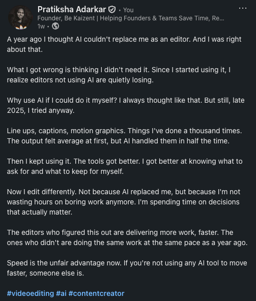 LinkedIn post screenshot 2